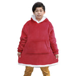Sudadera cobija gigante con capucha para Niño Rojo