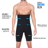 Bóxer shapewear para caballero talle alto