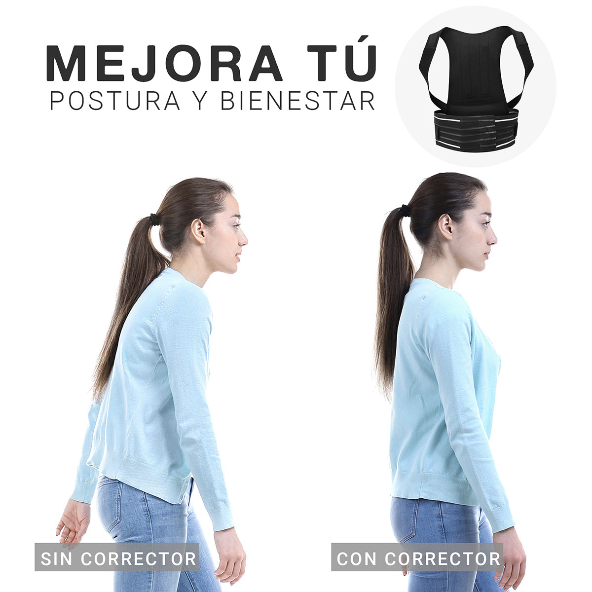 Chaleco corrector de postura unisex Bella Form