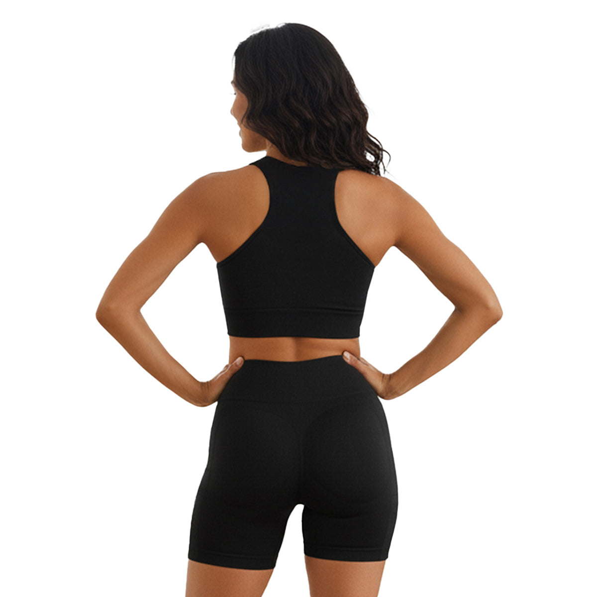 Set Deportivo Seamless: Short Push-Up y Top Cruzado de Tirante Ancho