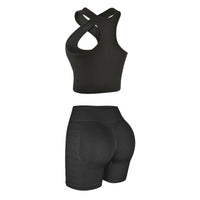 Set Deportivo Seamless: Short Push-Up y Top Cruzado de Tirante Ancho
