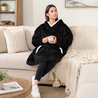Sudadera cobija oversize negra unisex