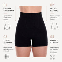 Bóxer Faja Control de Abdomen y Levanta Glúteos con Cinturilla Integrada