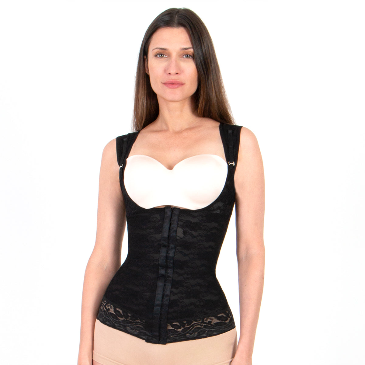 Chaleco Moldeador Diamond con Encaje - Powernet y Soporte de Espalda