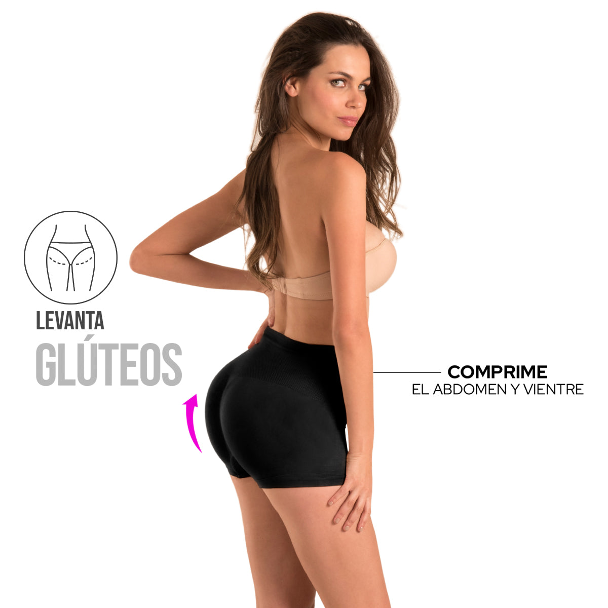 Pack de 7 Bóxers Nicole - Levanta Glúteo Seamless Control Medio