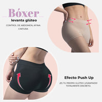 Pack de 7 Bóxers Nicole - Levanta Glúteo Seamless Control Medio