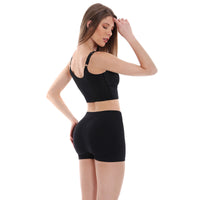 Panty tiro alto sin costuras pack dúo negro y nude