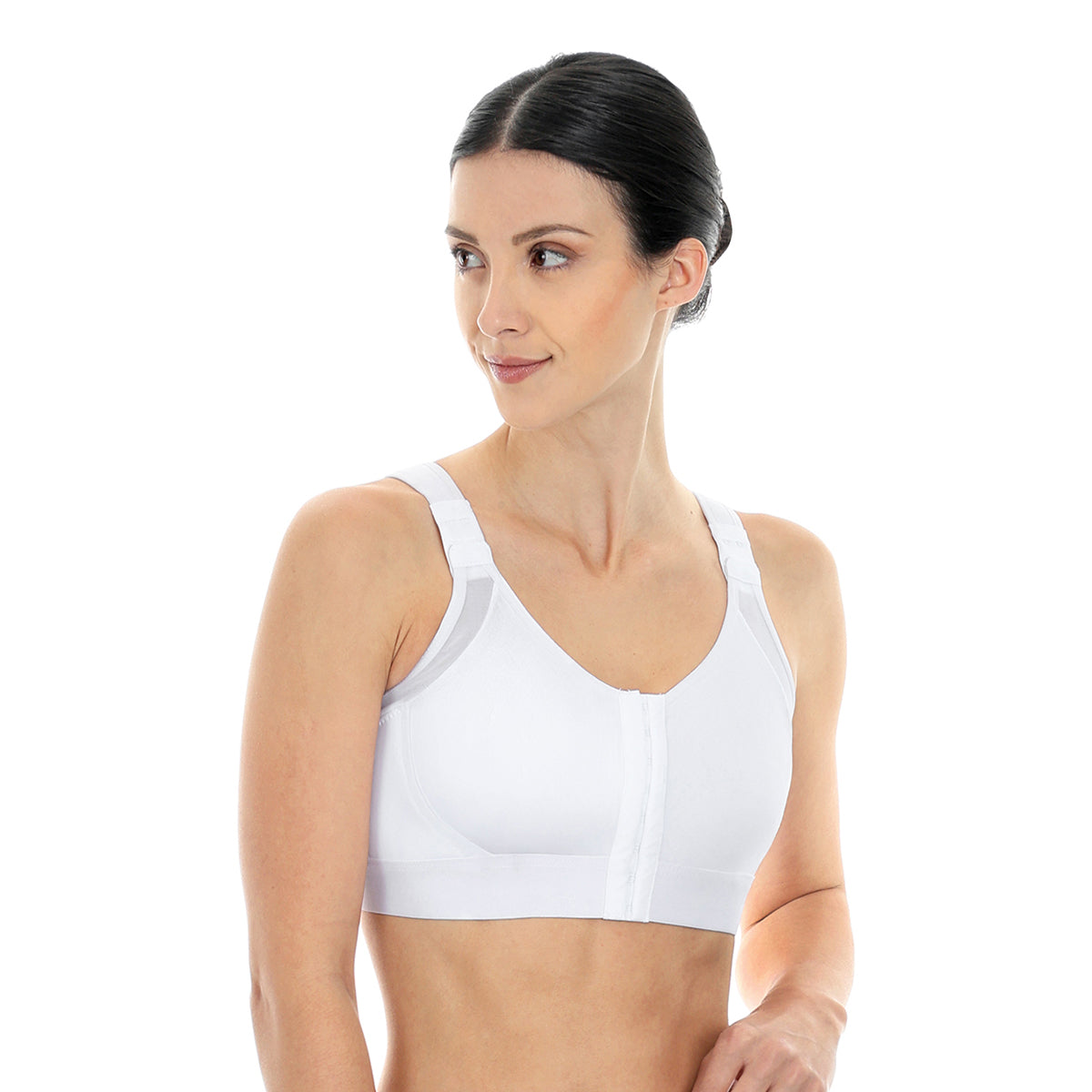 Top deportivo mujer brasier de alto impacto con cierre frontal