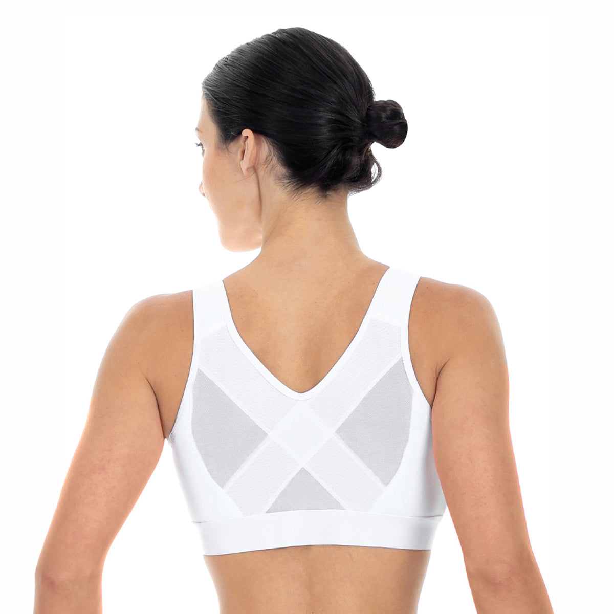 Top deportivo mujer brasier de alto impacto con cierre frontal