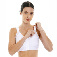 Top deportivo mujer brasier de alto impacto con cierre frontal