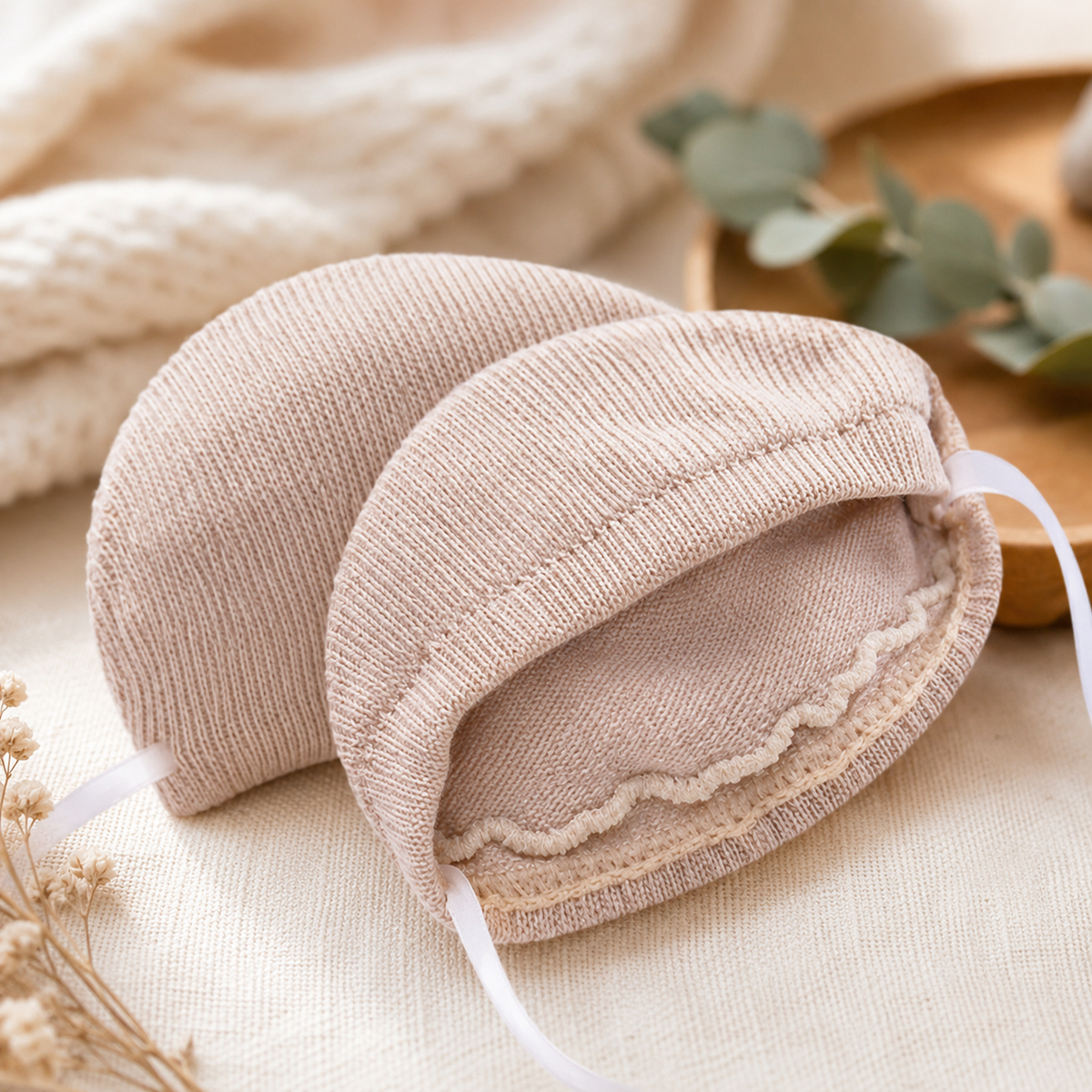 acercamiento al material suave de ls protectores, de bella form