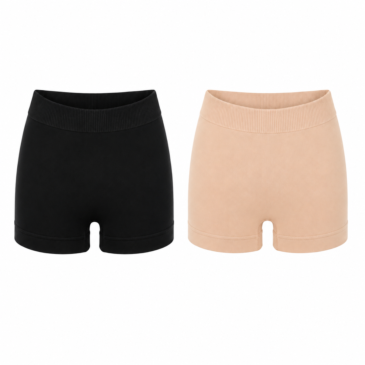 duo de boxer en color negro y nude de la marca bella form 
