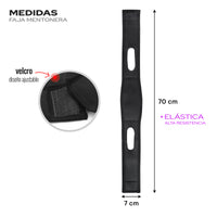infografia con las medidas de banda negra para ronquidos de la marca eblla form 