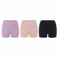 set de 3 boxer panty en color lila negro y nude de la marca bella form 