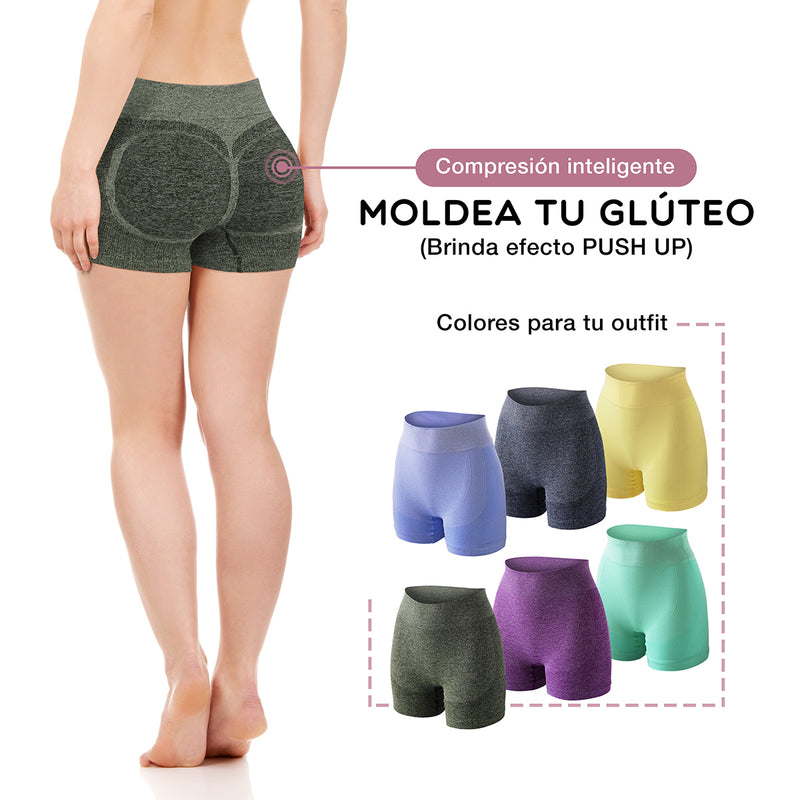 Set de 6 short biker para gym