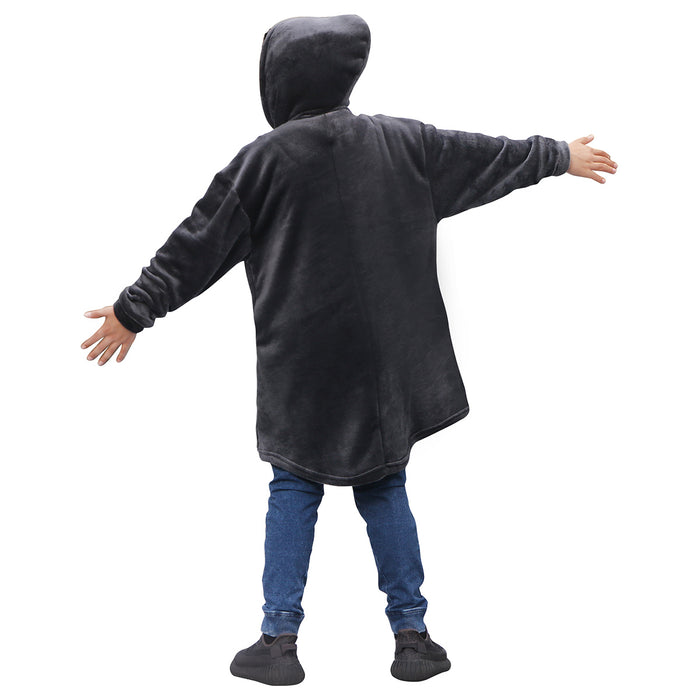 Sudadera cobija gigante con capucha para Niño Gris