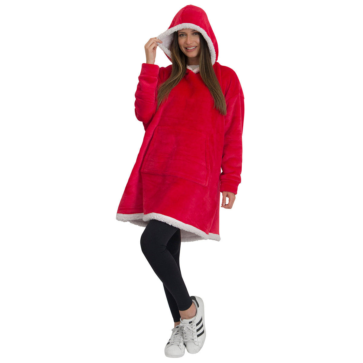 Sudadera cobija gigante con capucha Rojo