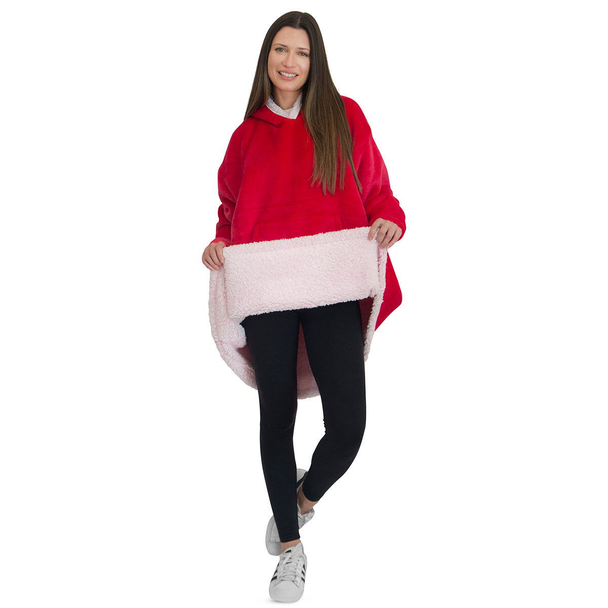 Sudadera cobija gigante con capucha Rojo