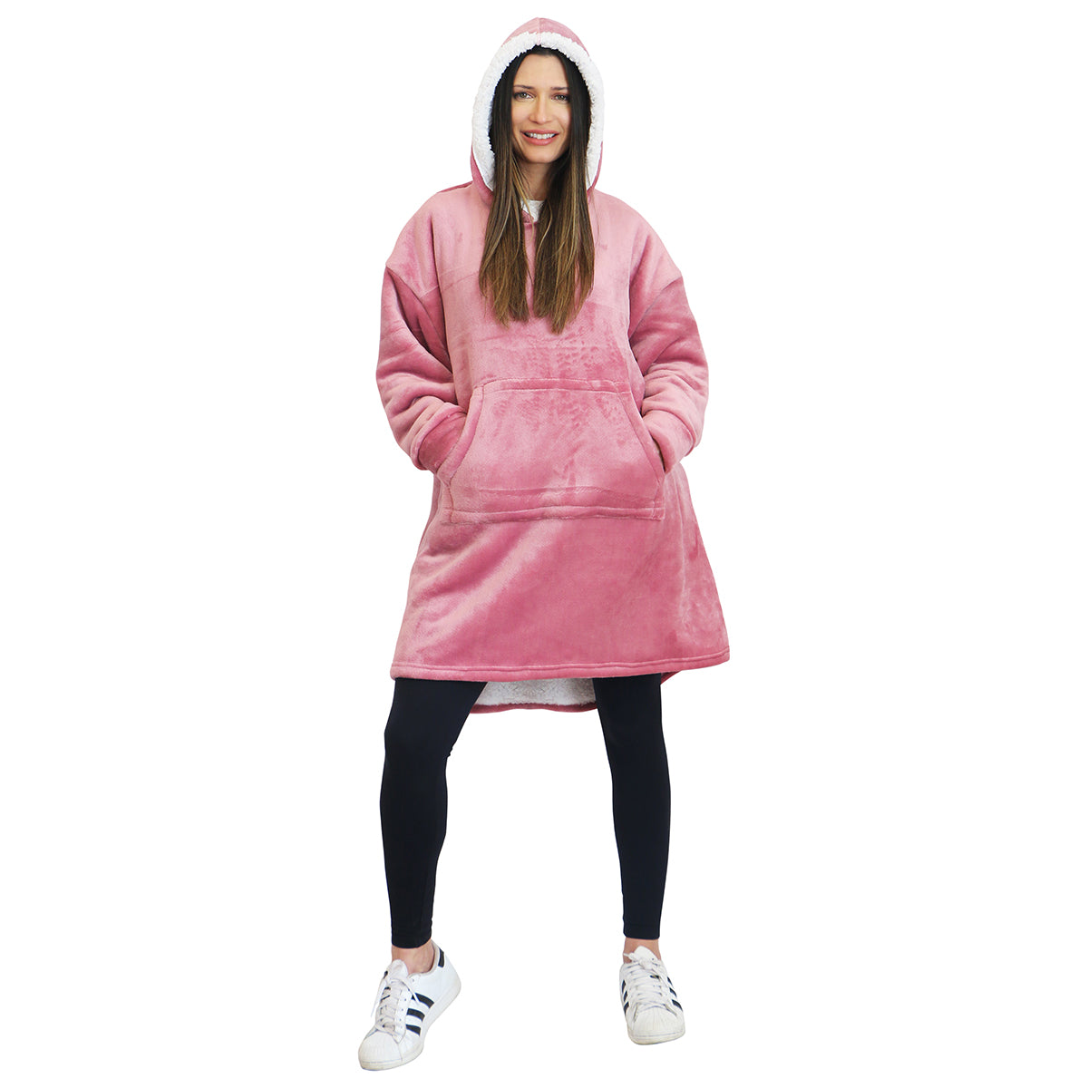 Sudadera cobija gigante con capucha Rosa