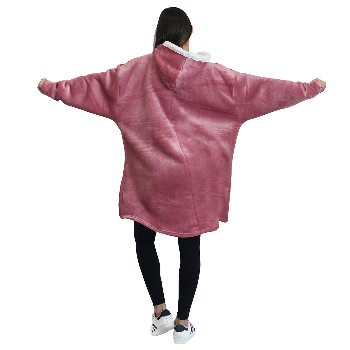 Sudadera cobija gigante con capucha Rosa