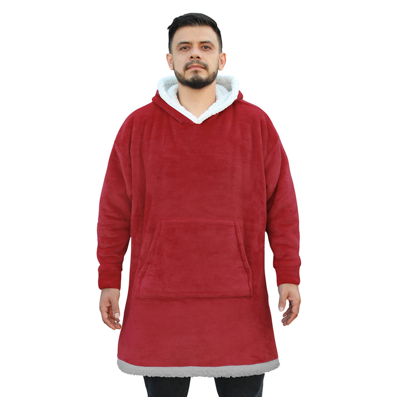 Sudadera cobija gigante con capucha Rojo